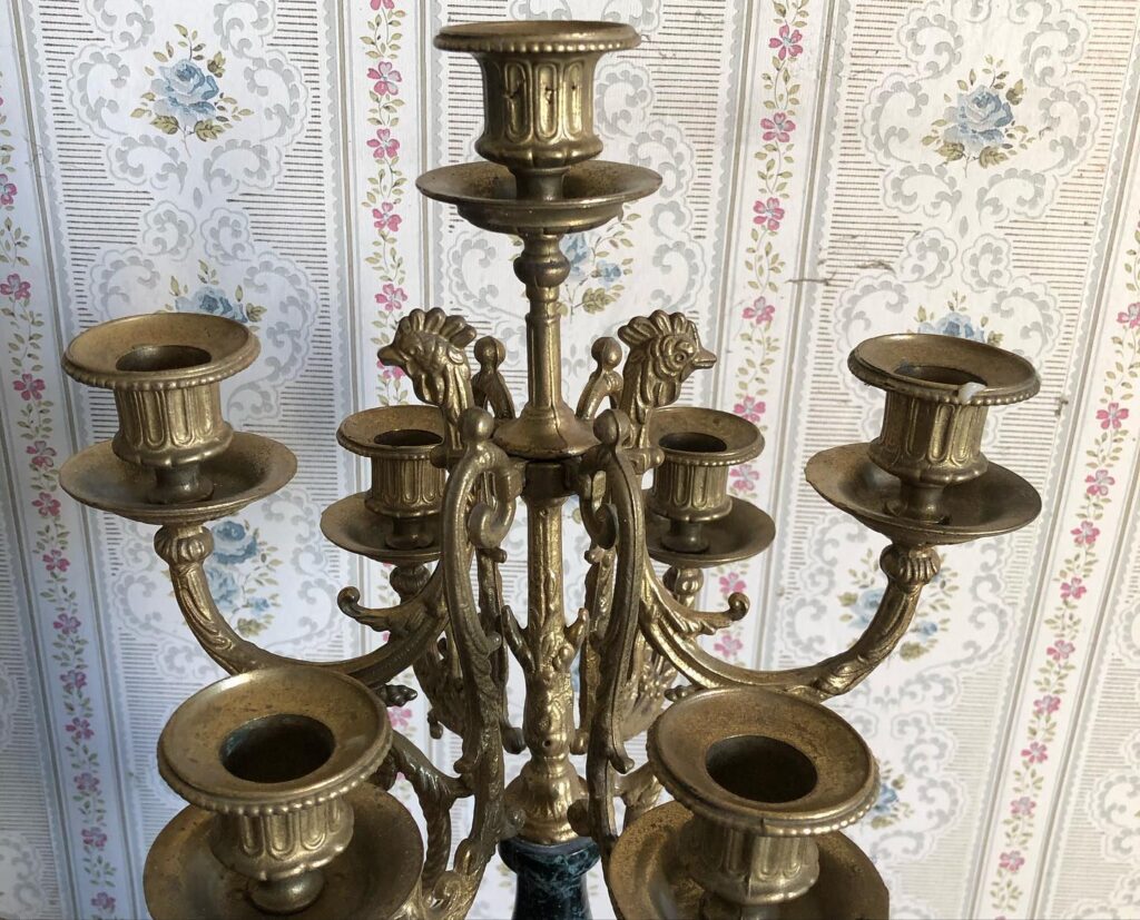 candelabros de oro